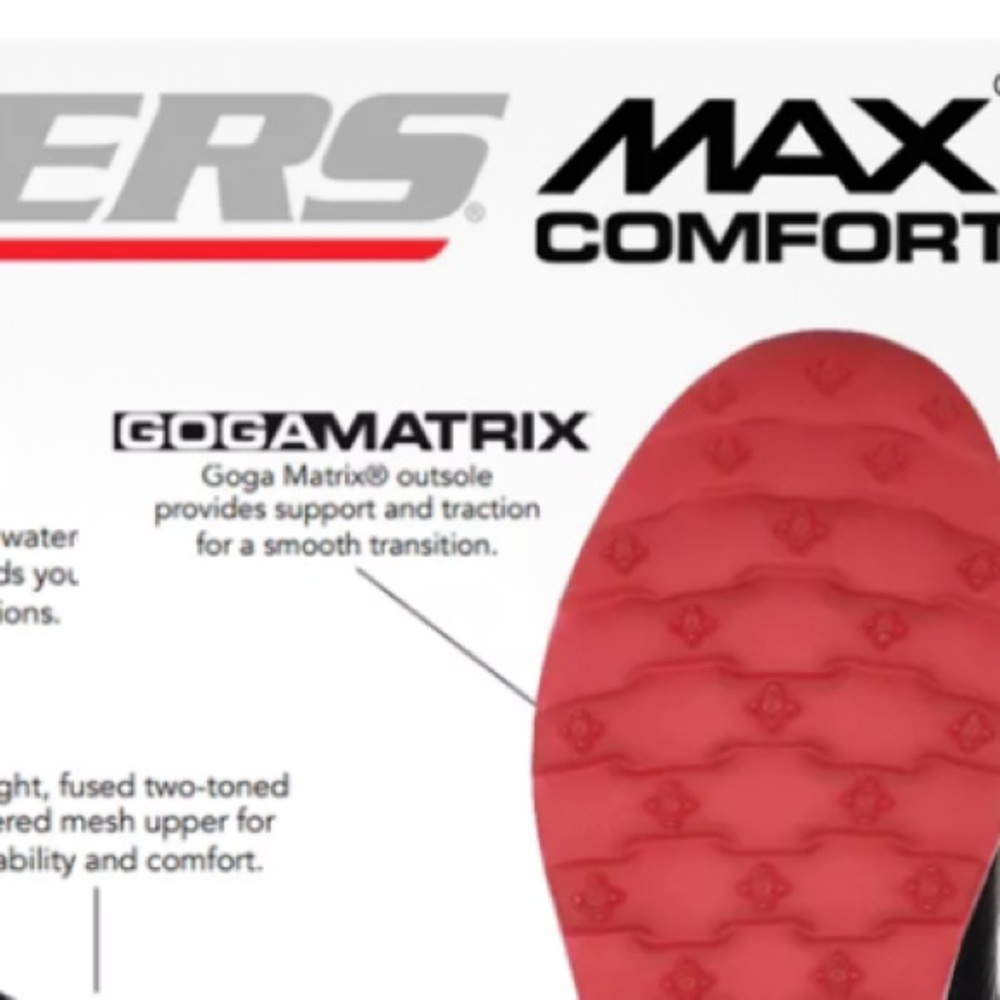 Skechers Go Golf Black and Red Comfort Max Dri-Lex Sneakers Size 10 - Picture 6 of 16